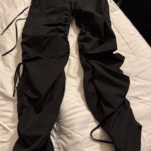 SHEIN Black Cargo Pants with Adjustable Straps